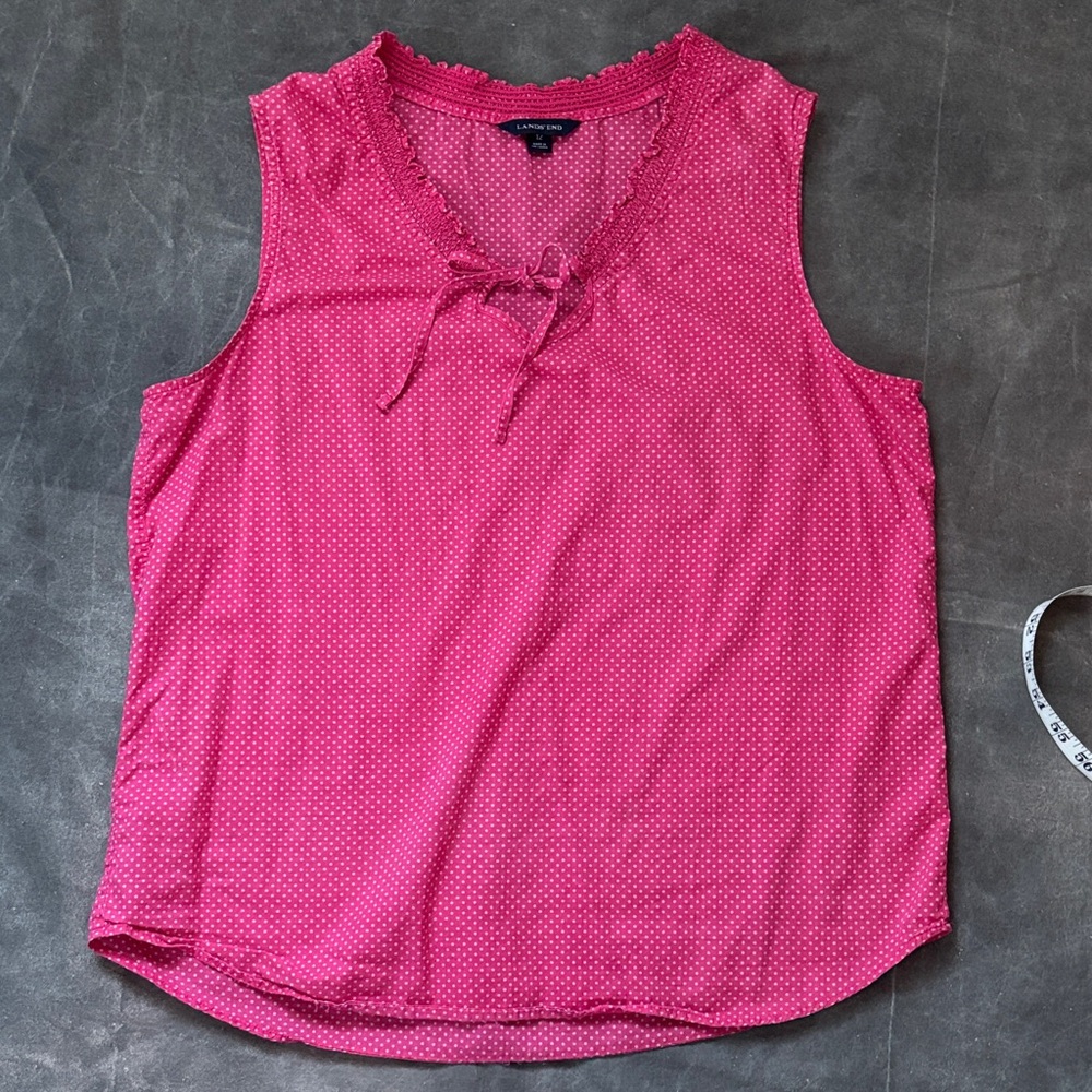 Lands End Pink sleeveless top 12